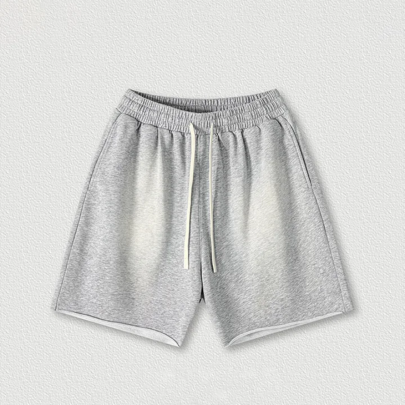 Washed Non-Lock Terry Trendy Men's Shorts