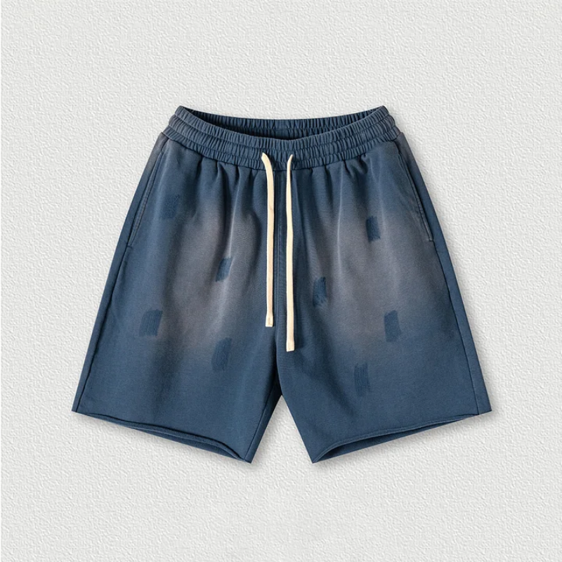 Washed Non-Lock Terry Trendy Men's Shorts
