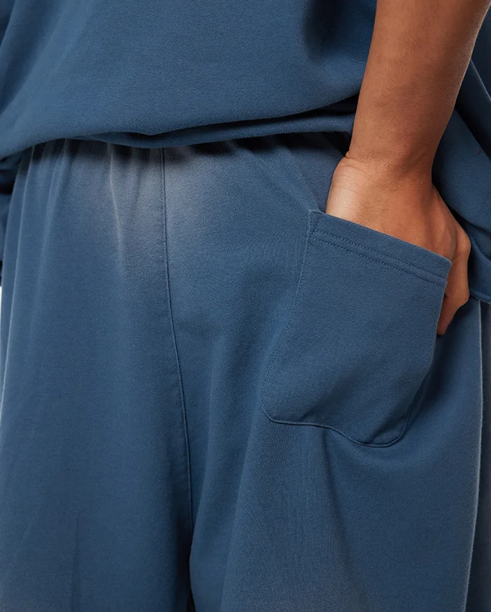 Washed Non-Lock Terry Trendy Men's Shorts