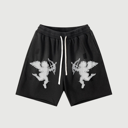 Cupid Printed Fitness Washed Men's Shorts