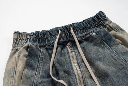 Straight Loose Washed And Aged Work Men's Jeans
