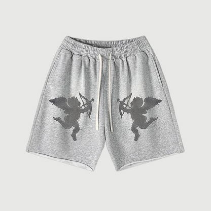 Cupid Printed Fitness Washed Men's Shorts