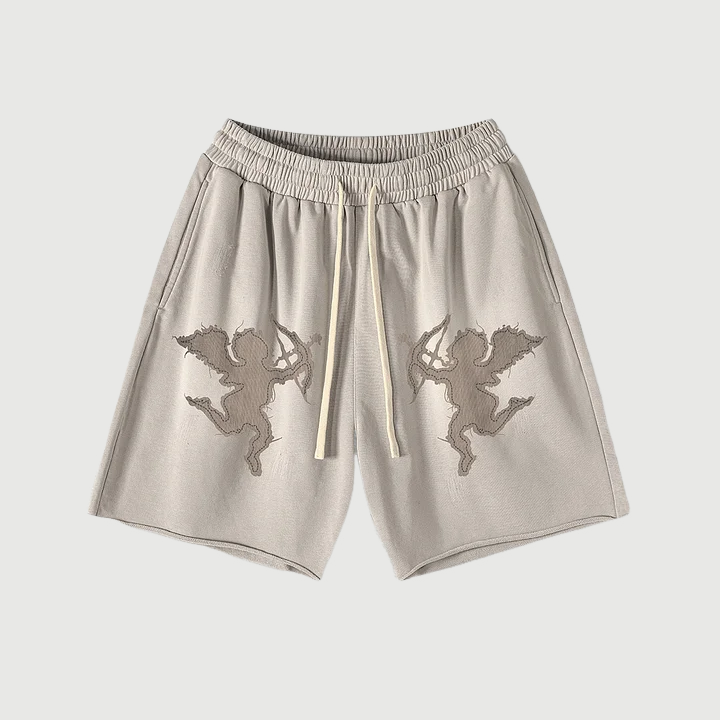 Cupid Printed Fitness Washed Men's Shorts