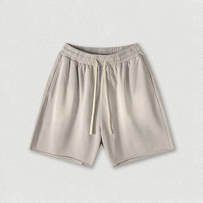Washed Non-Lock Terry Trendy Men's Shorts