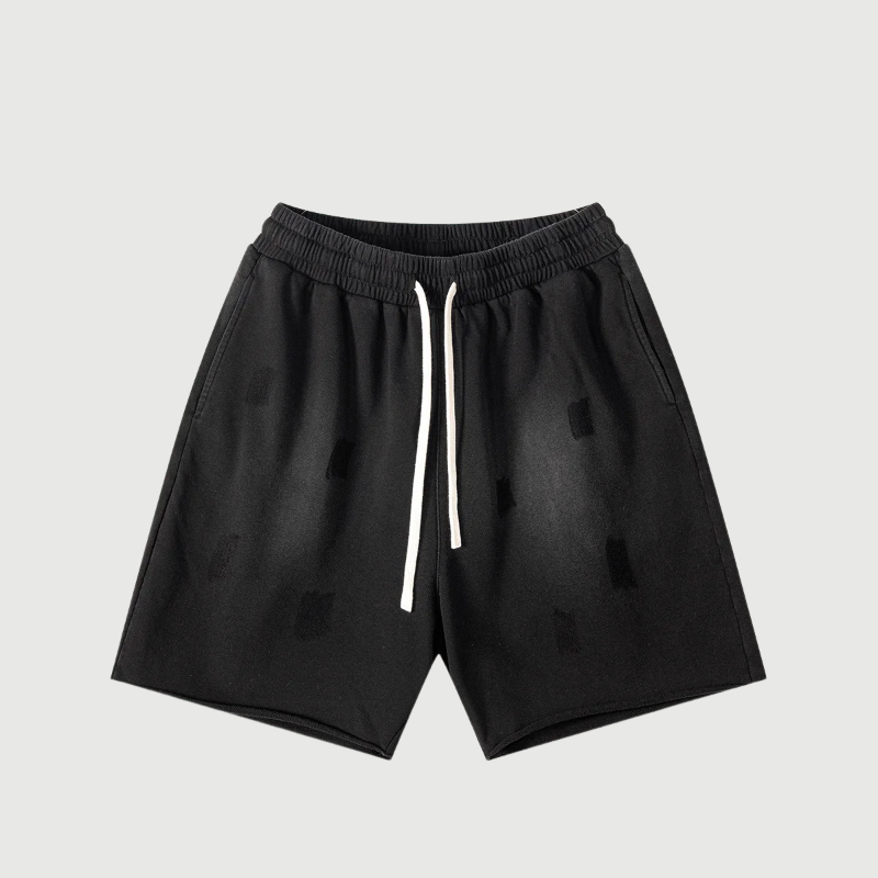 Washed Non-Lock Terry Trendy Men's Shorts
